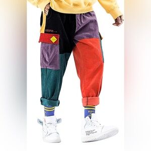 Aelfric Eden Mens Cargo Pants Patchwork Multi-Pockets